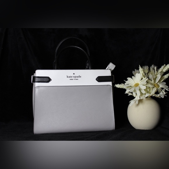 kate spade Handbags - EUC Kate Spade Gray and Black Satchel Bag